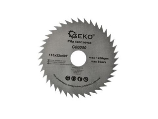 Geko G00050 Pílový kotúč na drevo 115mm 22mm 40T