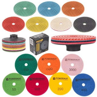 POWERMAT PM-DPP-100TM Brúsne diamantové kotúče na mokré brúsenie 100mm