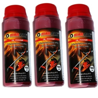 Olej T2 mix pre dvojtaktné motory 100ml 3kusy píly, krovinorezy