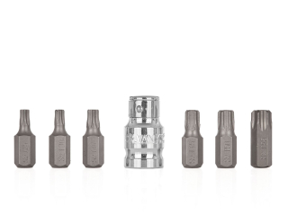 GEKO G10039 7-dielna sada skrutkovacích bitov TORX T25-T55