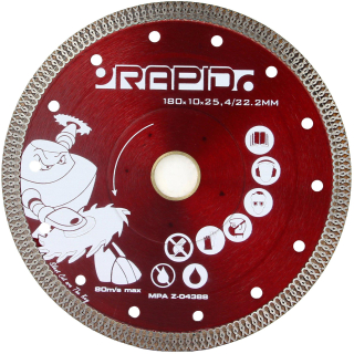 Marpol M08708 Diamantový rezný kotúč 180x10x25,4/22,2 na obklady RAPID