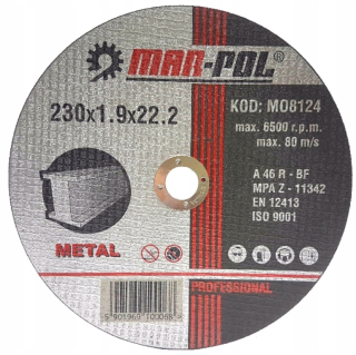 MAR-POL M08124 Rezný kotúč na kov 230x1,9x22mm