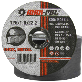 MAR-POL M08114 Kotúč na kov oceľ 125x1,0x22.2mm 1ks