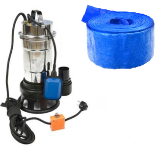 GEKO G81426 550W Ponorné kalové čerpadlo s plavákom drvič tepelný spínač + PVC 20m 2"