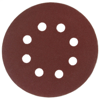MAR-POL M08033 Brúsny papier na kotúč 125mm P150 8 otvorov šmirgeľ papier 10ks