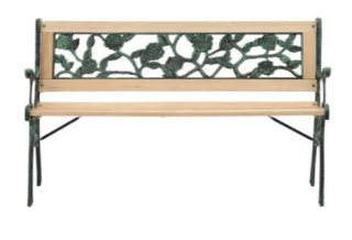 A270 Elegantná záhradná lavička, lavica ruže 122x56x74 cm