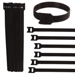 GEKO G01400 Káblové viazacie pásky,  na suchý zips 10ks organizér káblov 210x12mm
