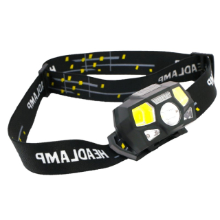 IRMA LAT31 Čelovka baterka na čelo 2xCREE 4xCOB 1200 mAh snímač pohybu