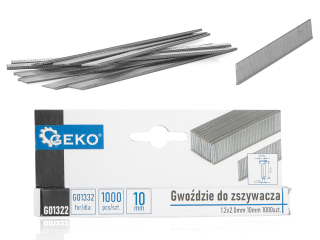 GEKO G01322 Klince do zošívačky sponkovačky hrubé 1,2x2,0mm 10mm 1000ks