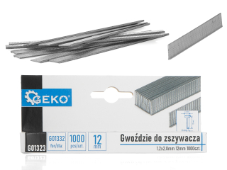 GEKO G01323 Klince do zošívačky sponkovačky hrubé 1,2x2,0mm 12mm 1000ks