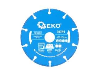 Geko G00198 Rezný kotúč na drevo plast sadrokartón 125x22,2mm