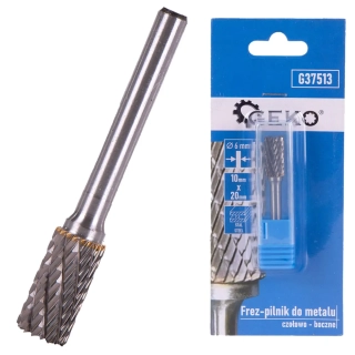 GEKO G37513 Rotačný pilník fréza na kov 10x20mm, stopka 6mm