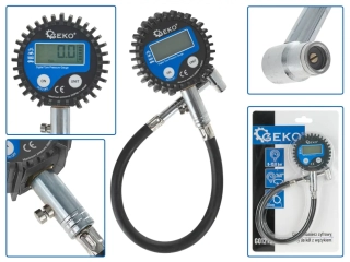 GEKO G01273 Digitálny - elektronický tlakomer na kolesá s hadičkou