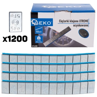 GEKO G74300 Lepené závažie XTREME, pozinkované 12x5g sada 100 pásikov (6kg)
