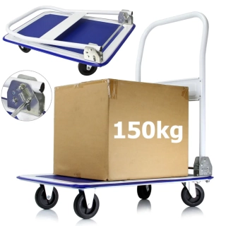 MAR-POL M80090 Plošinový transportný vozík 150kg skladacie madlo