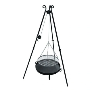 Irma GRS1 Nerezový skladací gril na trojnožke s ohniskom