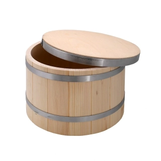 IRMA DDD135 Drevená misa sud na chlieb 35 l s vekom