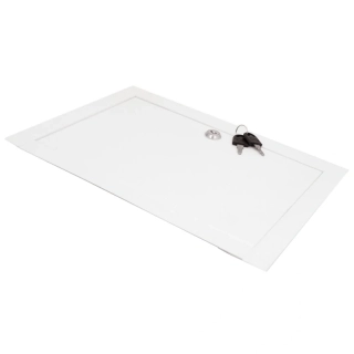 IRMA DRB1525 Kovové inšpektné dvierka na kľúč biele 15x25