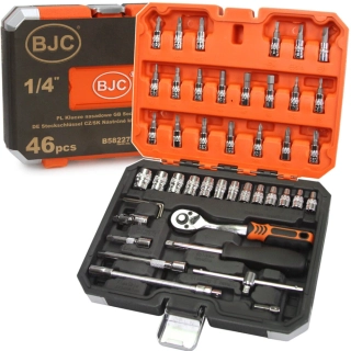 BJC B58227 Gola sada 46 dielna nástrčné kľúče račňa bity 1/4"