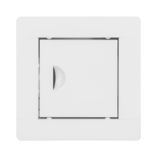 IRMA DRM1010 Kontrolné dvierka kovové so západkou biele 10x10