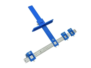 GEKO G64998 Univerzálna šablóna merítko pravítko na meranie otvorov 410x300mm