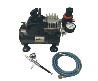 MAGMA TC-812K + AB130 Kompresor 1,5HP + airbrush pištoľ na maľovanie hadica trysky