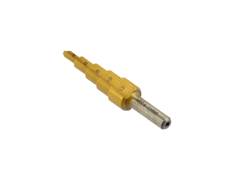 Geko G38504 Stupňovitý vrták do dreva, plastu, ocele s povlakom HSS 4-12mm 1kus