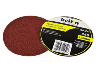 KELTIN K00011 Brúsny papier so suchým zipsom pre brúsku 125mm P60 SADA 100ks