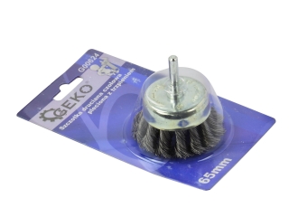 GEKO G00624 10ks Drôtená kefa na vŕtačku, draťák 65mm stopka 6mm