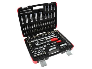 GEKO T00102 Gola sada 108ks 1/4" 1/2" kľúče, nástrčné hlavice, bity, račňa PROFI