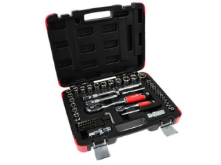 GEKO T00100 Gola sada 72ks 1/4 "1/2" kľúče, nástrčné hlavice, bity, račňa