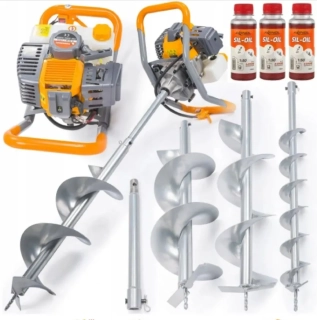 Powermat PM-SWG-600N-3W Robustný a výkonný MOTOROVÝ ZEMNÝ VRTÁK 6HP, 3x VRTÁK