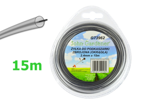 GEKO G73962 ZOSILNENÁ STRUNA SILÓN LANKO DO KROVINOREZU VYŽÍNAČA 2,4mm 15m