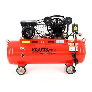Kraft&Dele KD402 100l 2,8KW Kompresor olejový 480l/min 2 PIESTY 230V dvojvalcový