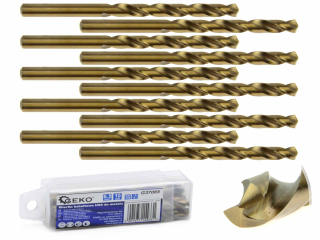 Geko G37065 Kobaltový vrták HSS do kovu 6,5mm sada 10ks