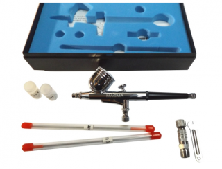 MAGMA TG130S Airbrush striekacia pištoľ sada na maľovanie nanášanie farby Sada 3 trysky 0,2 / 0,3 / 0,5mm