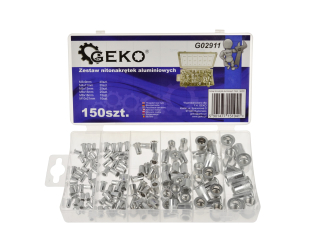 GEKO G02911 Sada - nitovacie matice hliníkové 150ks M3-M10