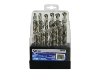 Geko G38215 Vrtáky do kovu sada 25ks 1-13mm vrták strieborný