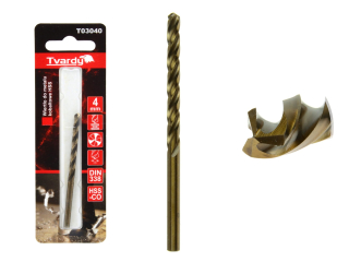 Geko T03040 Kobaltový vrták HSS M35 do kovu 4mm