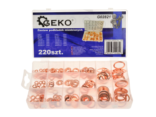 GEKO G02821 Sada medených podložiek 220 kusov