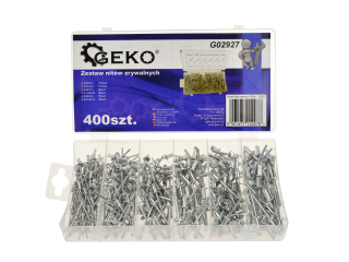 GEKO G02927 Trhacie hliníkové nity sada nitov 400 ks