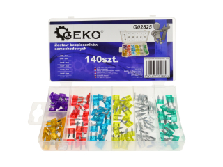 GEKO G02825 Automobilové poistky, sada poistiek do auta 140ks 3A - 30A
