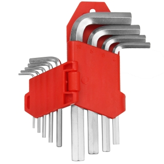 Mar-Pol M66433 Imbusové kľúče, sada krátkych kľúčov, HEX kľúče CrV 9ks 1,5-10mm