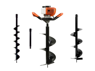 GEKO G84020 MOTOROVÝ ZEMNÝ PÔDNY VRTÁK (10cm, 20cm, 30cm) + vrtáky 1,4 kW