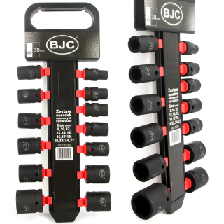 MAR-POL M58290 Súprava nástrčných kľúčov pre rázový uťahovák hlavice 1/2 "8-27mm