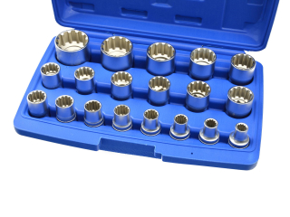 GEKO G13546 12 hranné nástrčné kľúče sada 19ks 8-32mm hlavice