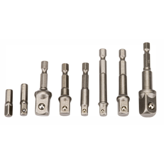POWERMAT PM-ZAH-8T Redukcia, Adaptéry HEX 8 KS pre vŕtačku 1/4 ", 3/8", 1/2 "SADA