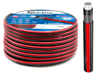 Geko G73692 Záhradná hadica vystužená BLACK & RED 1/2 "20m na vodu 4-vrstvová