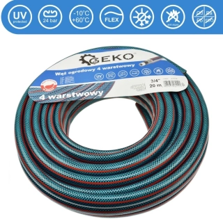 GEKO G73786 Záhradná hadica 3/4" 20m na vodu 4-vrstvová