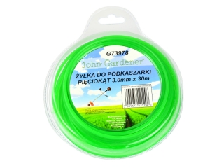 GEKO G73978 NÁHRADNÁ STRUNA DO KROVINOREZU / VYŽÍNAČE, 5-UHOLNÍK 3,0mmx30m